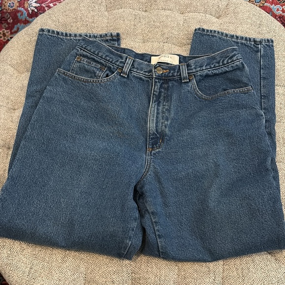 LL Bean flannel lined Double L relaxed fit jeans size 14R - Picture 5 of 6